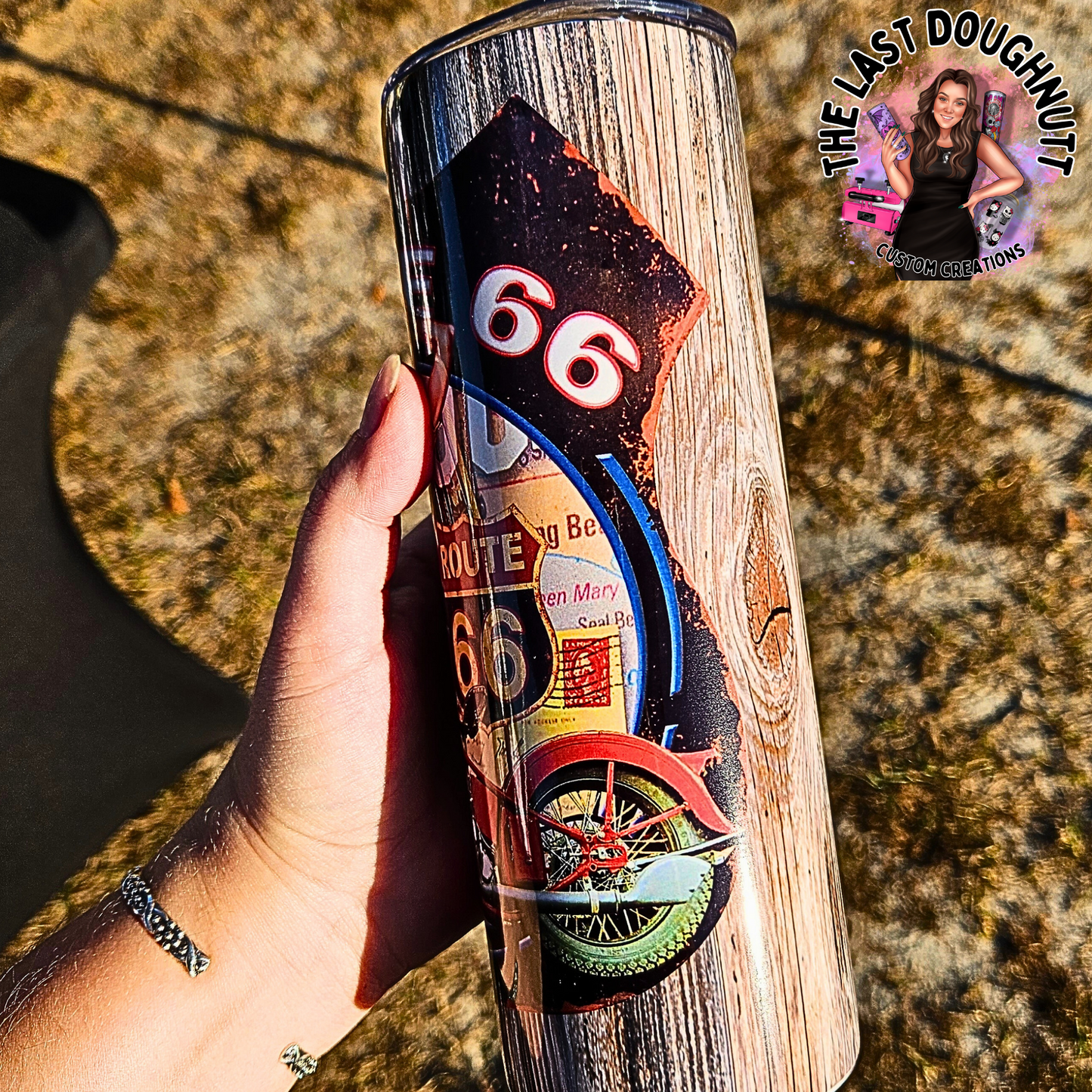 Route 66 Motorcycle - 20oz Skinny Tumbler