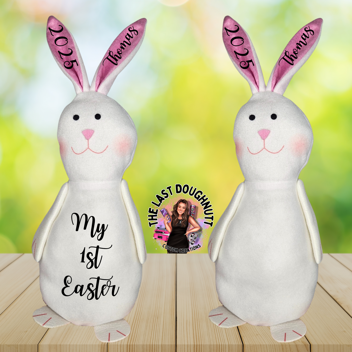 White Personalized Bunny