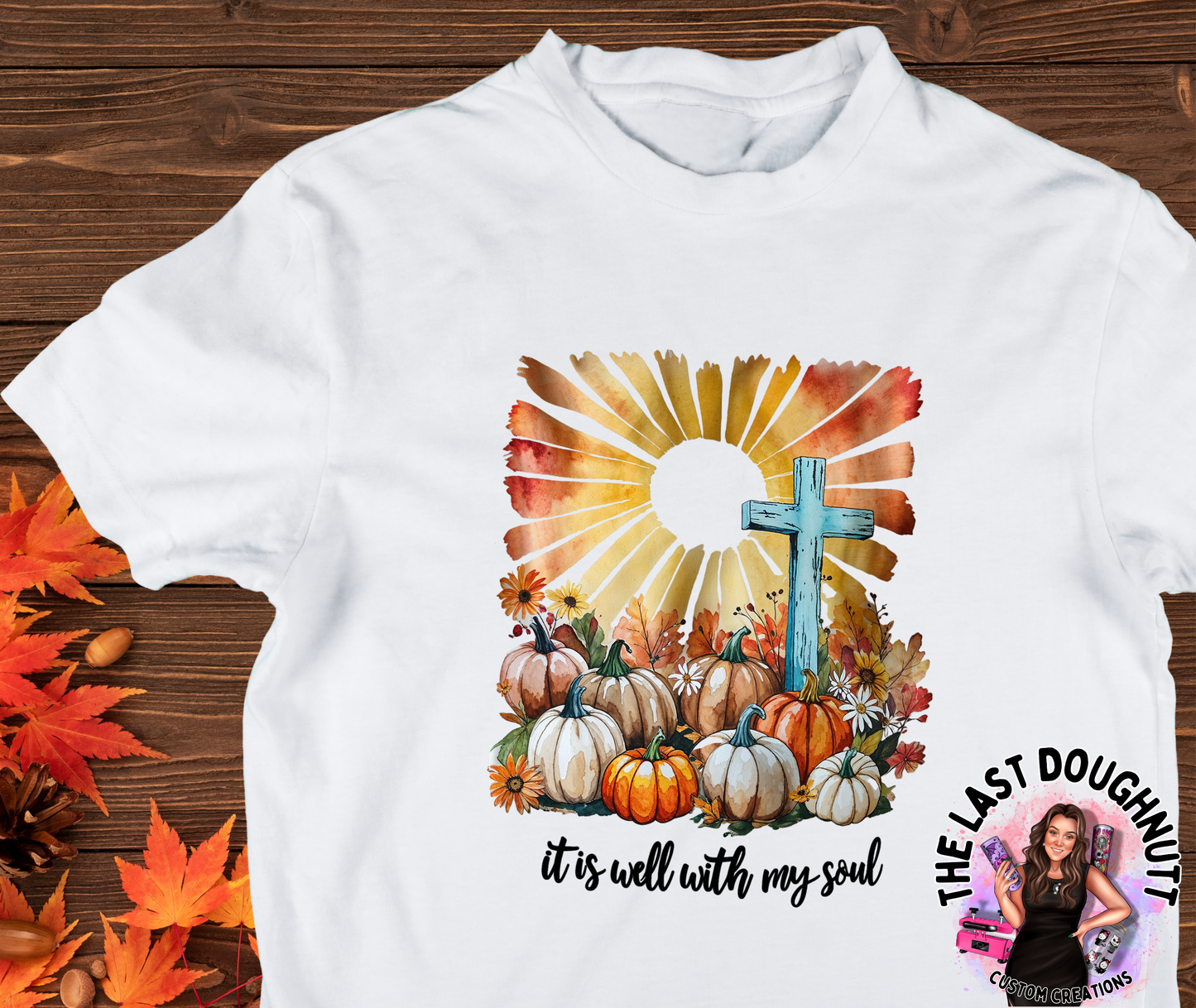 Fall It is Well With My Soul Cross T-Shirt