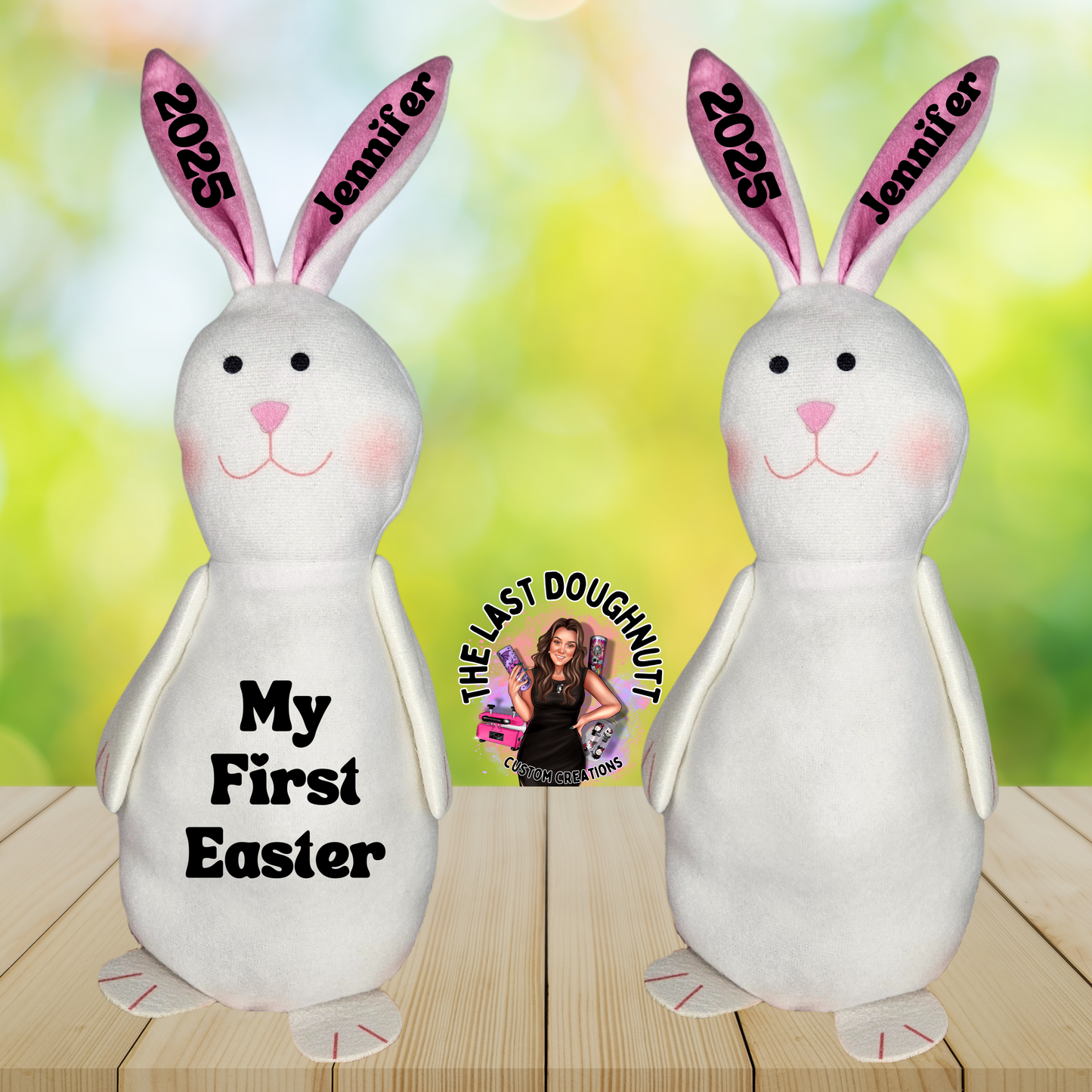 White Personalized Bunny