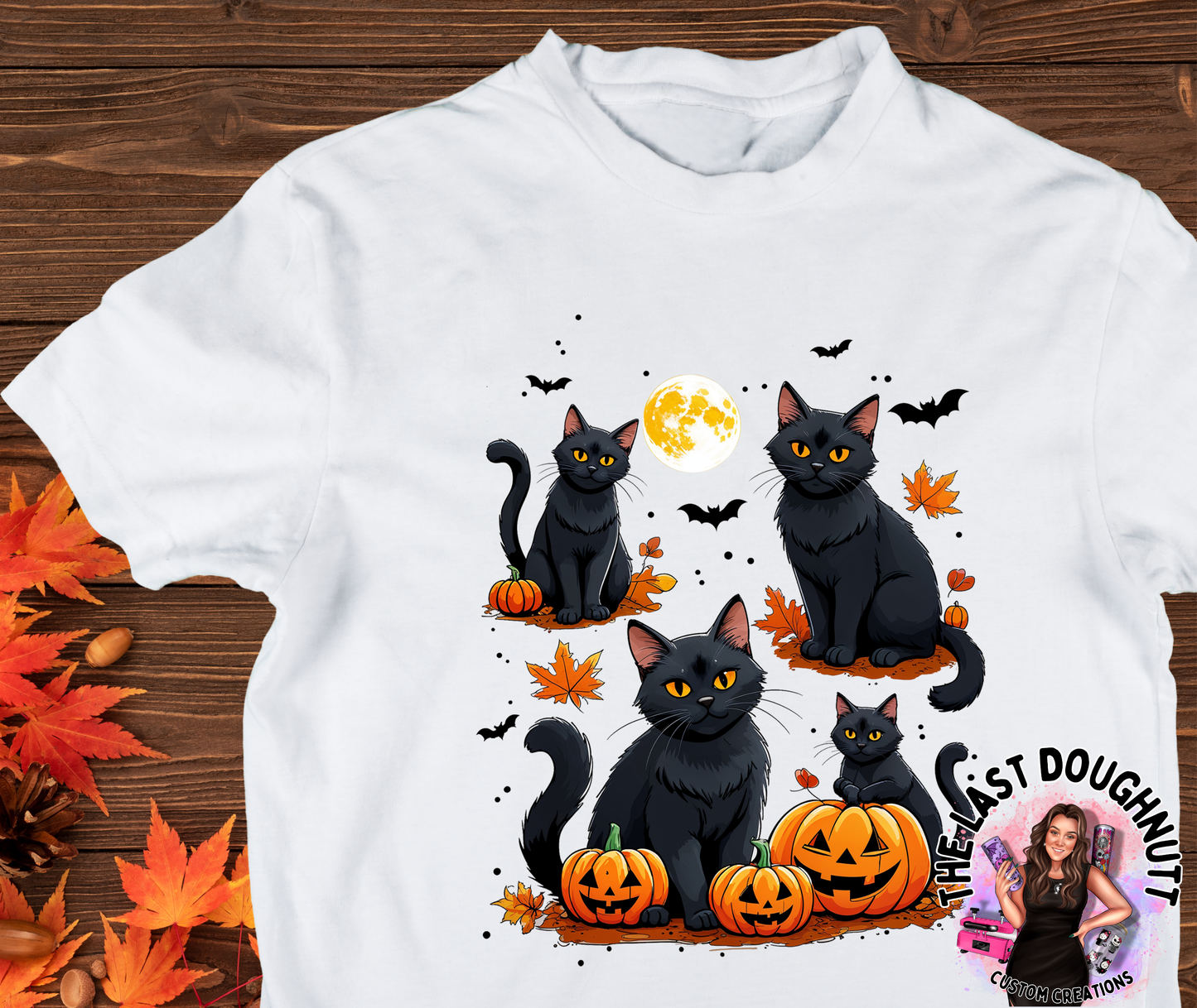 Black Cat Pumpkins T-Shirt
