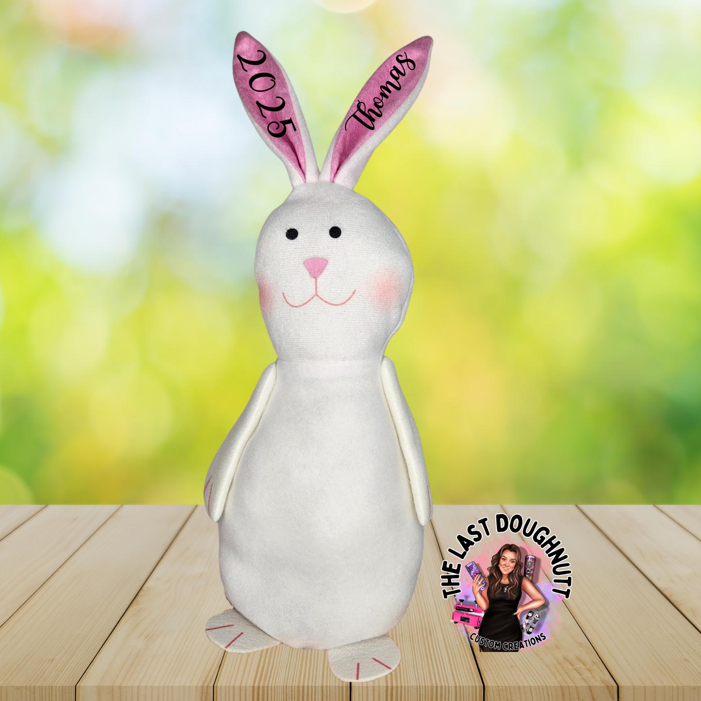 White Personalized Bunny