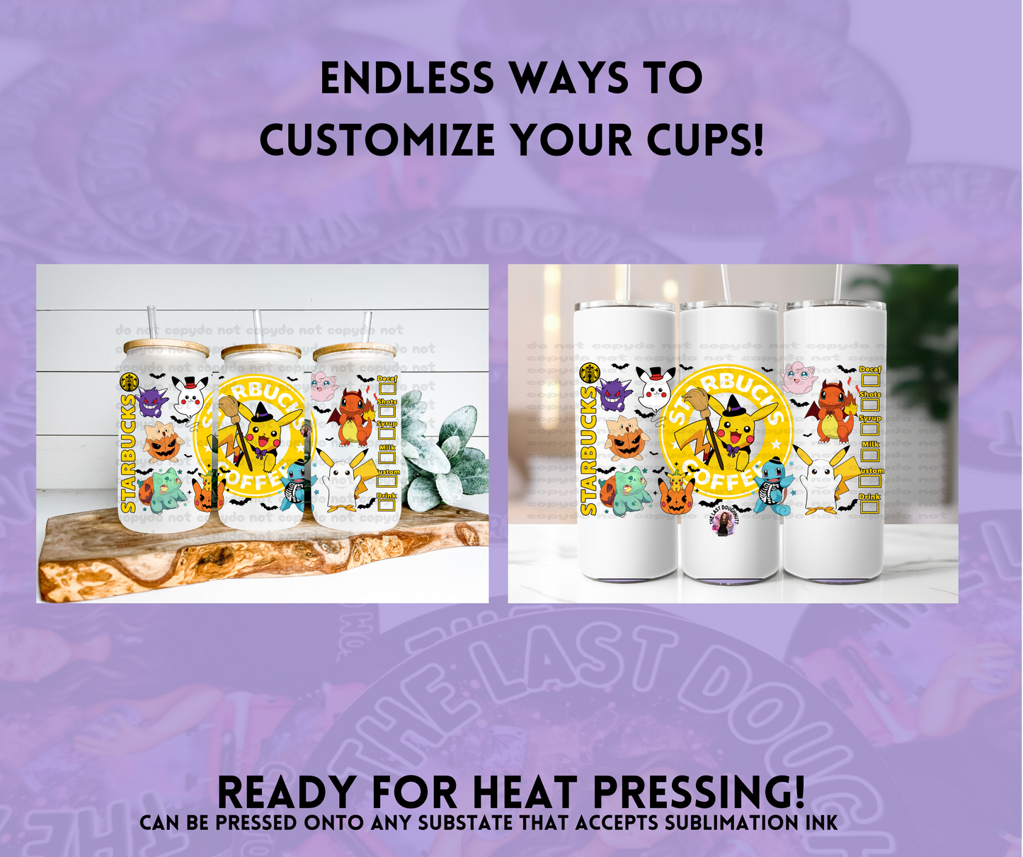 Spooky Monsters Sublimation Transfer Sheet