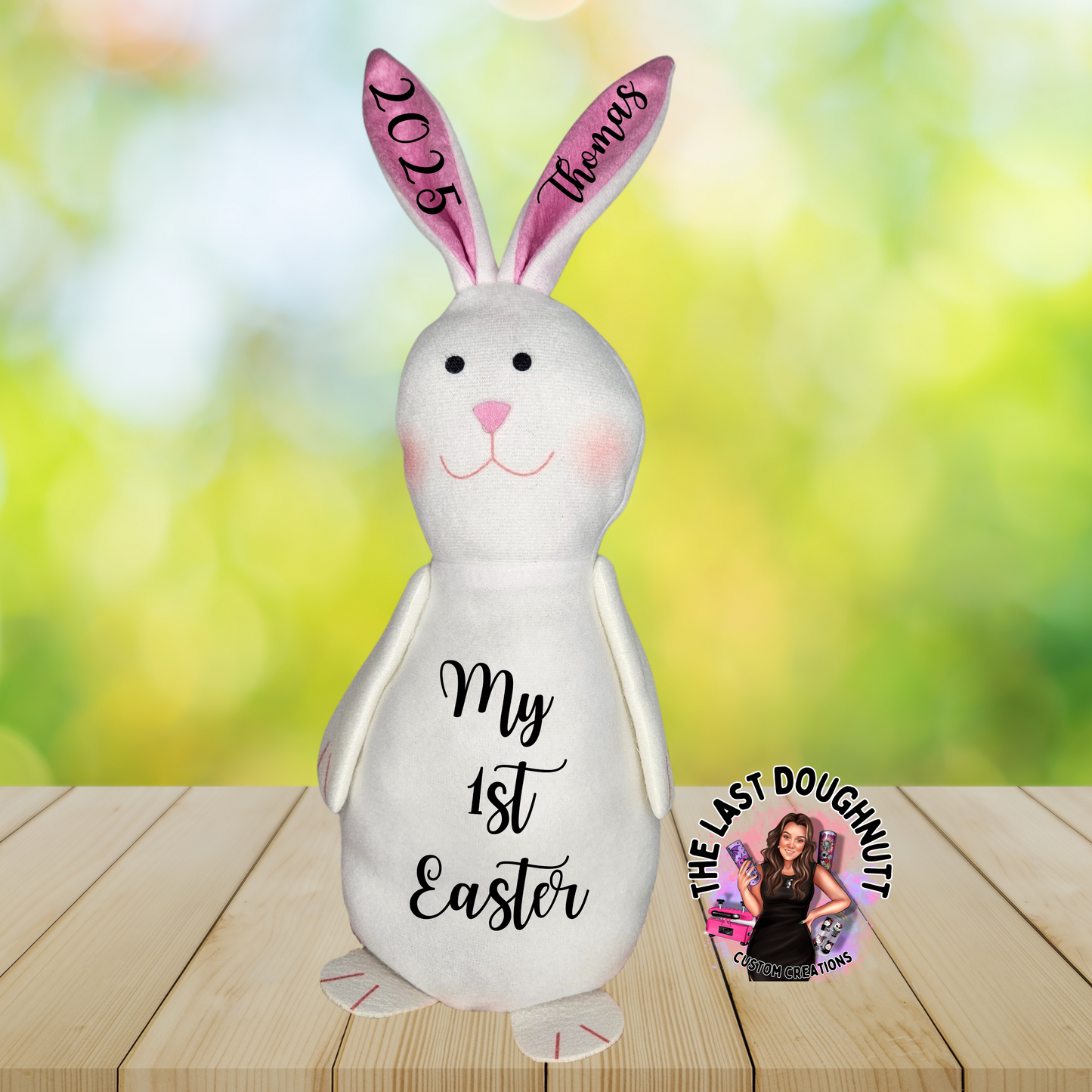White Personalized Bunny