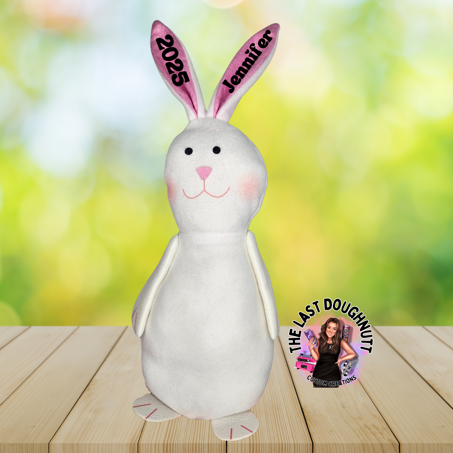 White Personalized Bunny