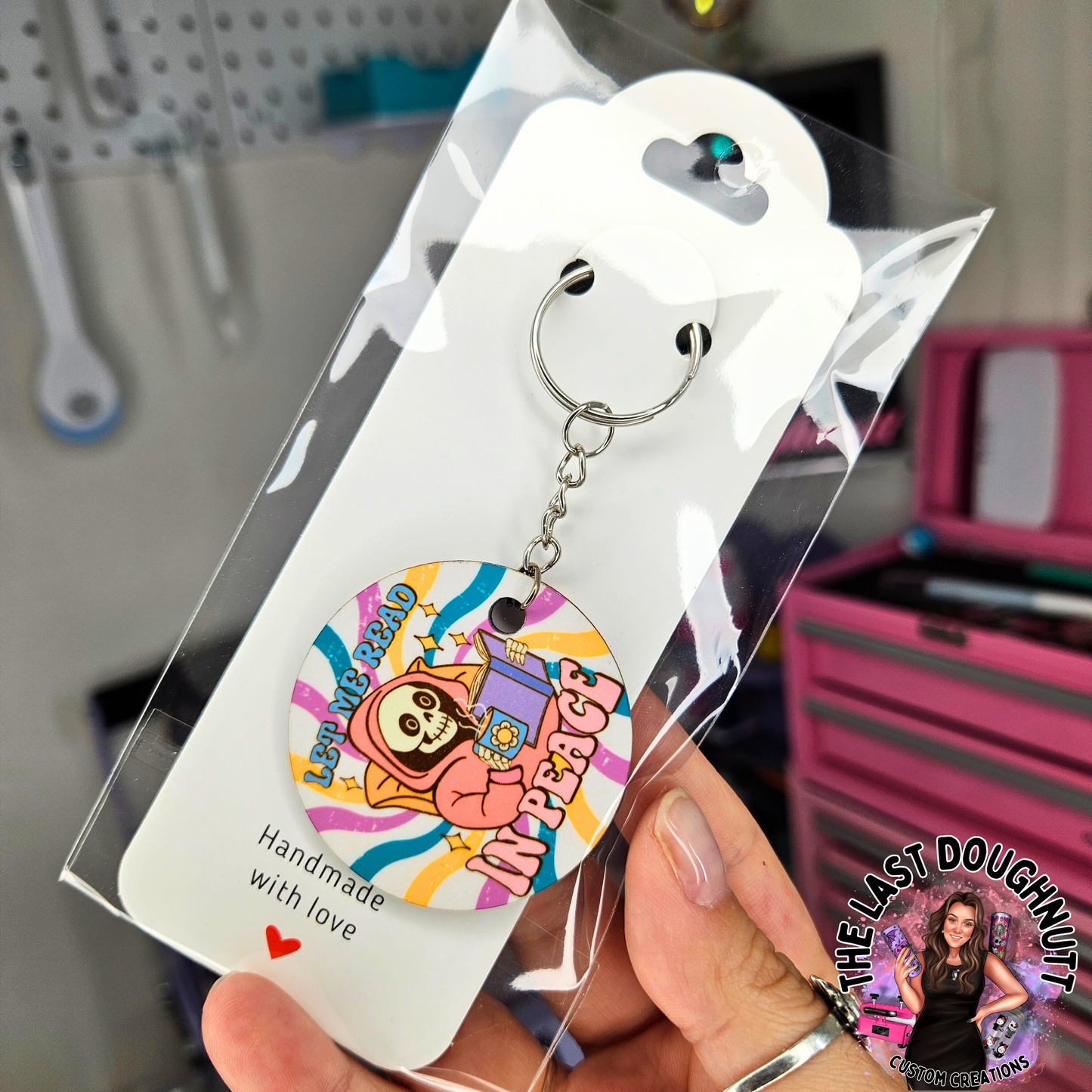 Let Me Read In Peace Keychain