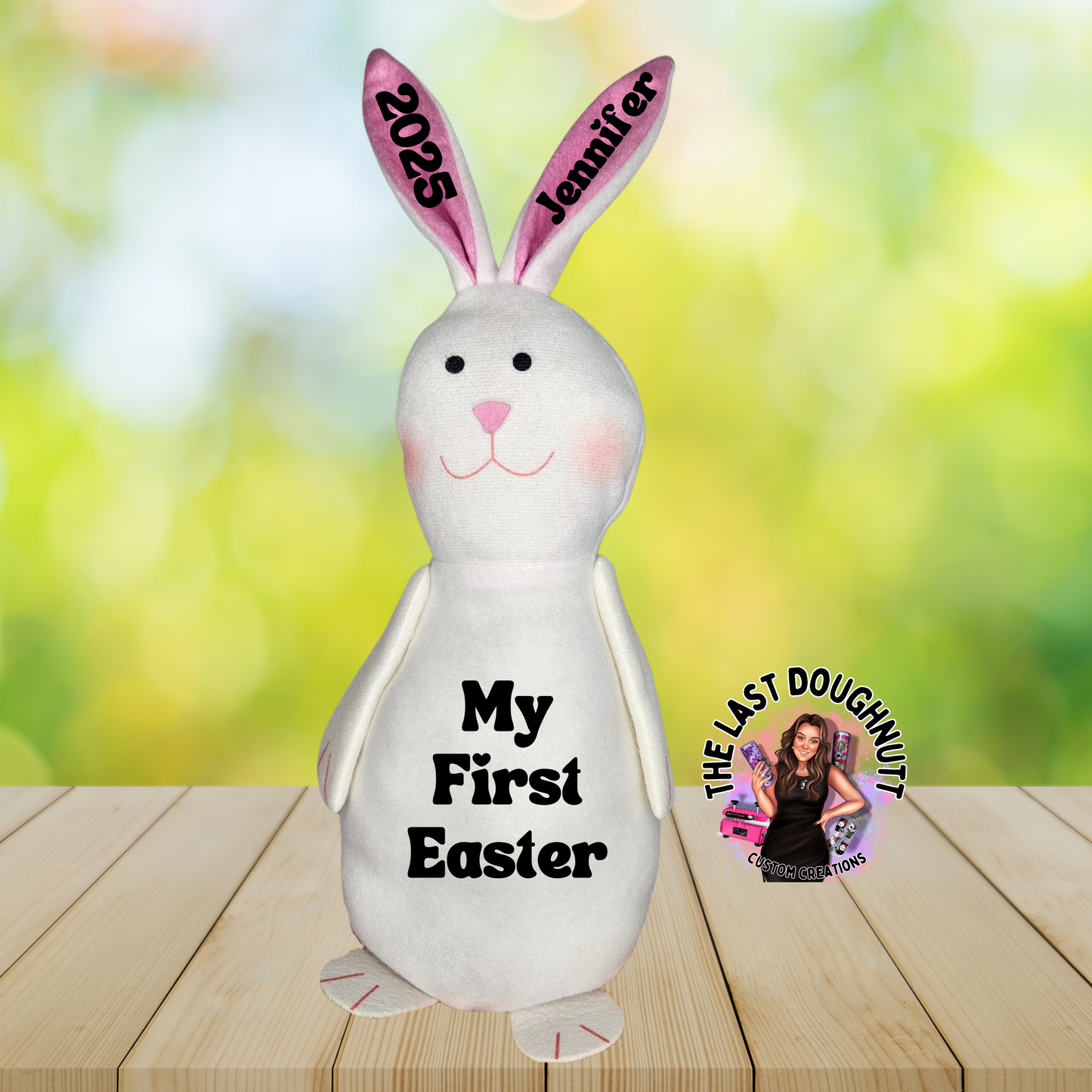 White Personalized Bunny