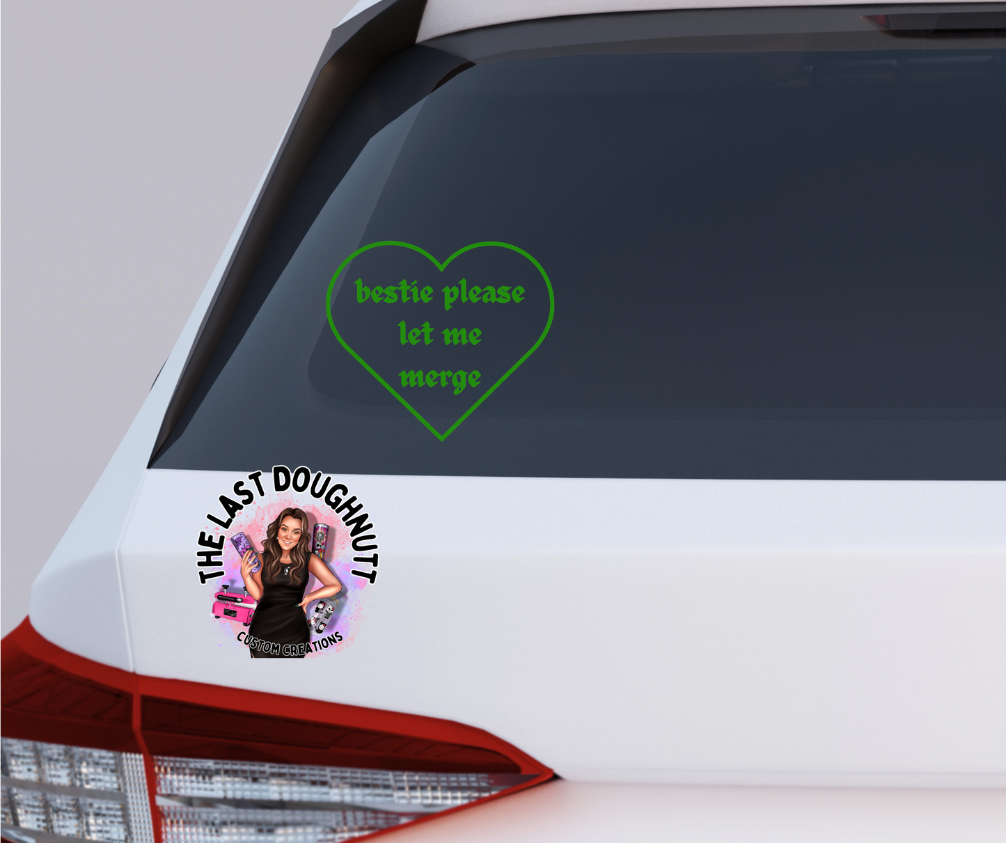 Bestie Please Let Me Merge Alt Heart Vinyl Decal