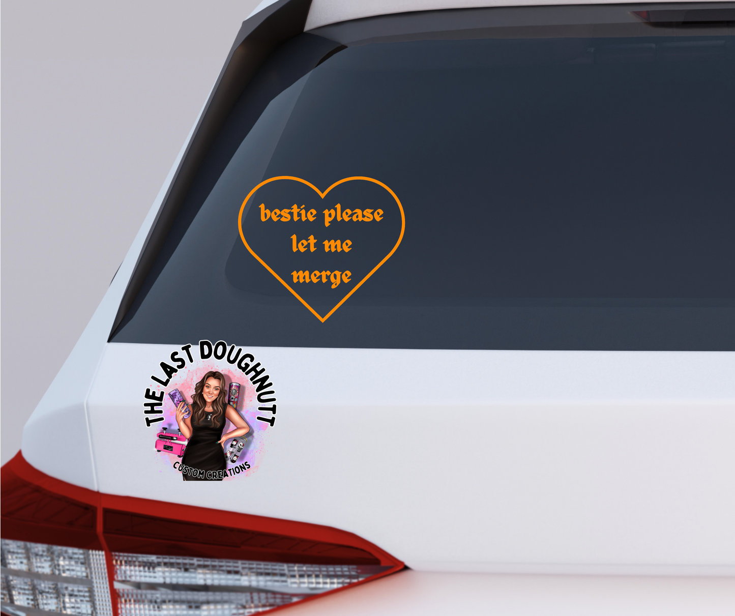 Bestie Please Let Me Merge Alt Heart Vinyl Decal