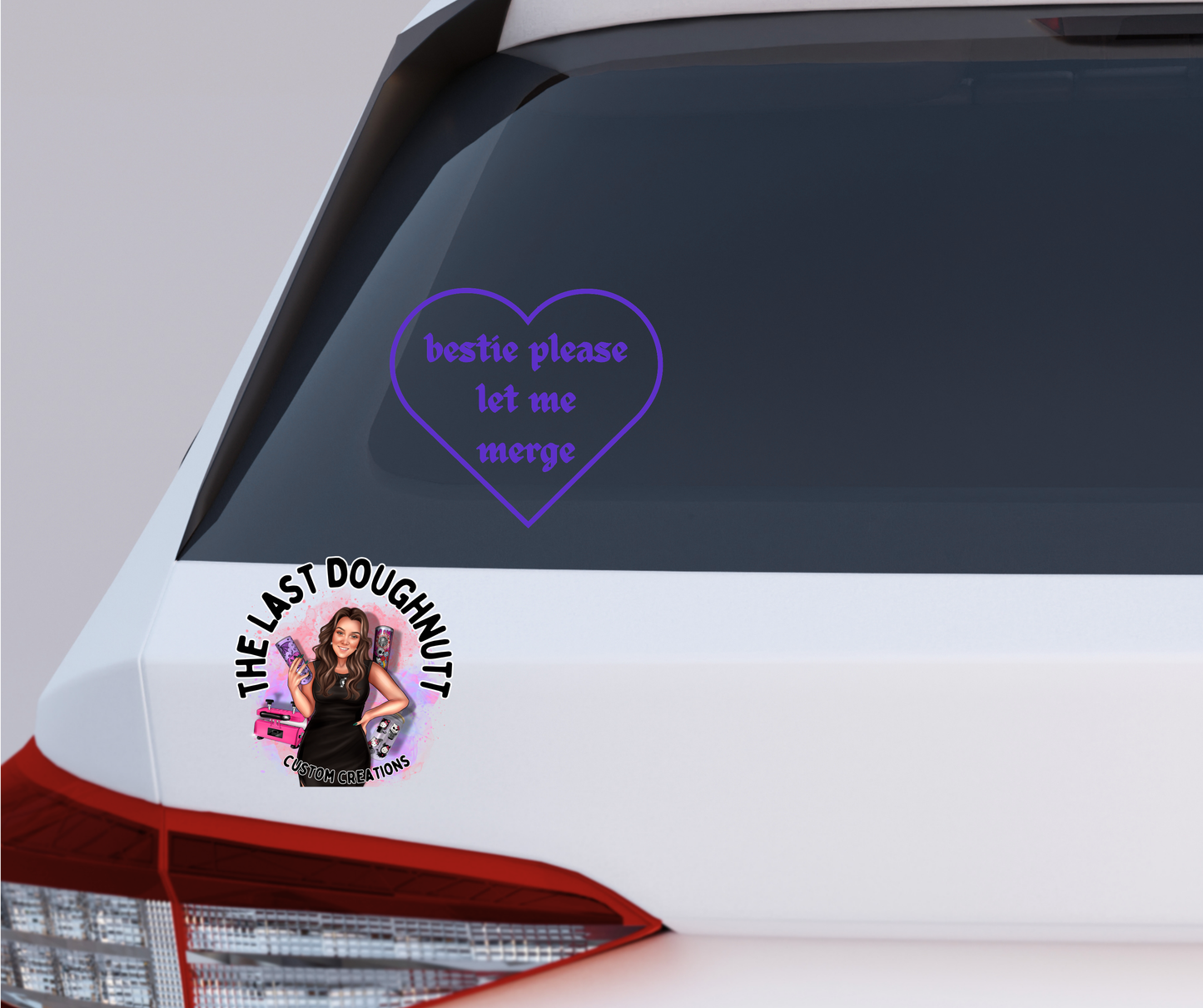Bestie Please Let Me Merge Alt Heart Vinyl Decal