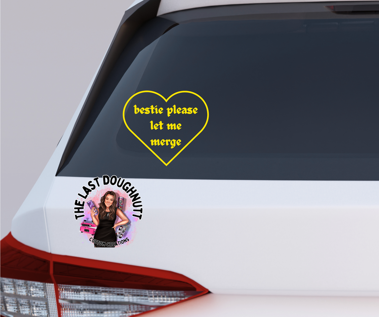 Bestie Please Let Me Merge Alt Heart Vinyl Decal