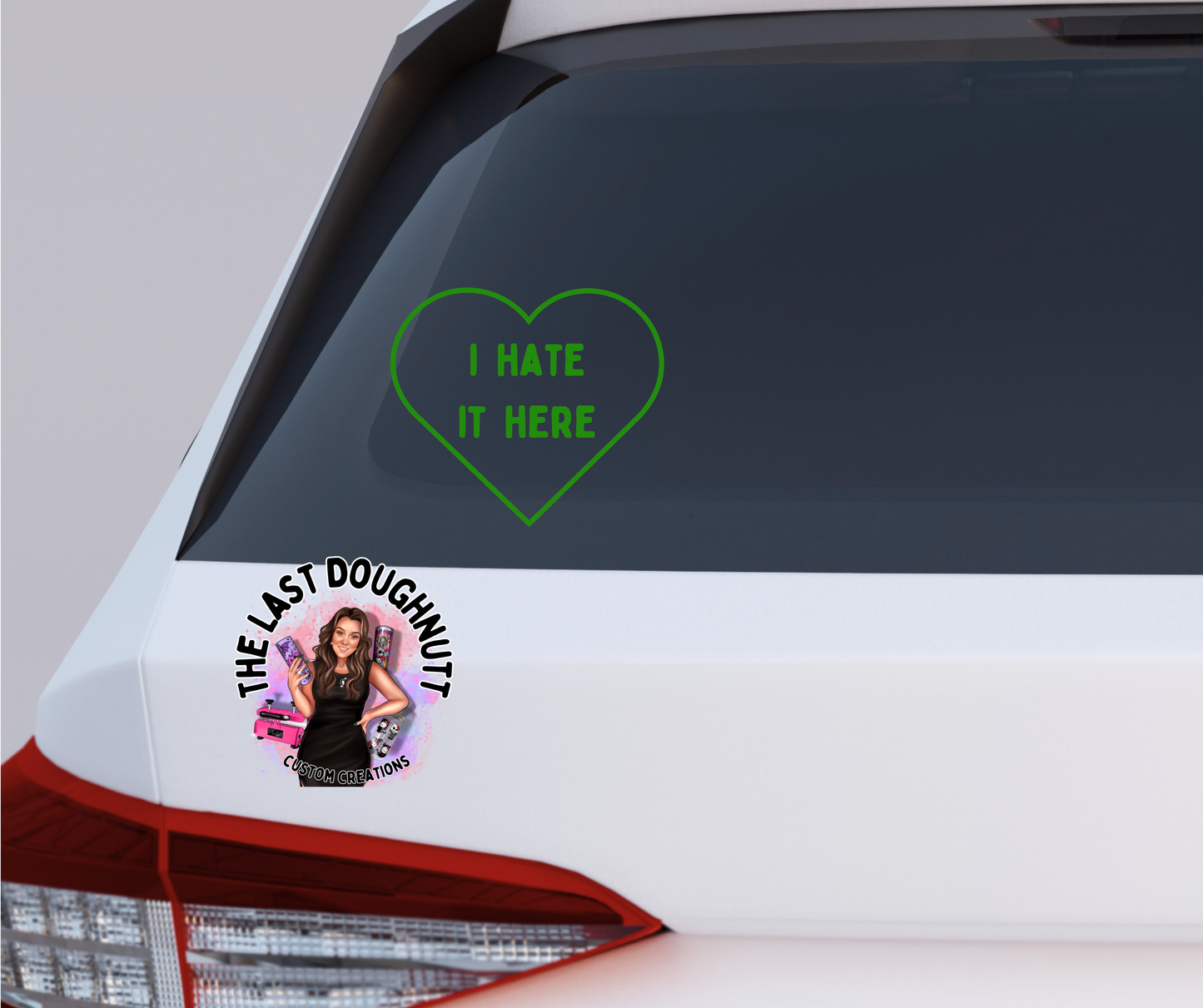 I Hate It Here Heart Vinyl Decal