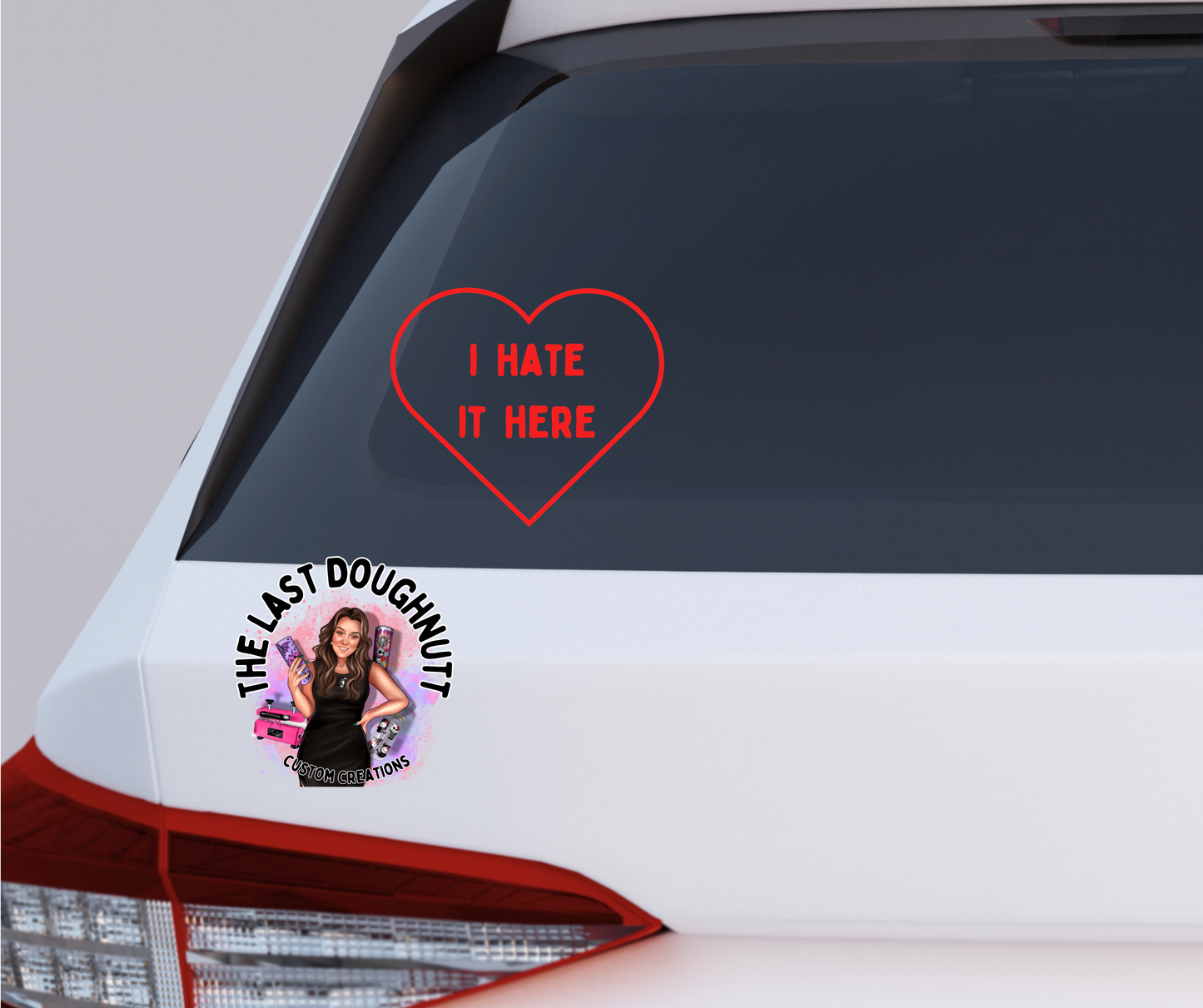 I Hate It Here Heart Vinyl Decal