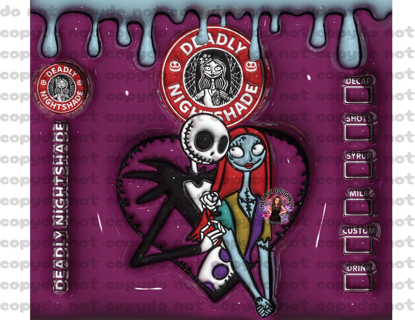 Deadly Nightshade Coffee Cup Sublimation Transfer