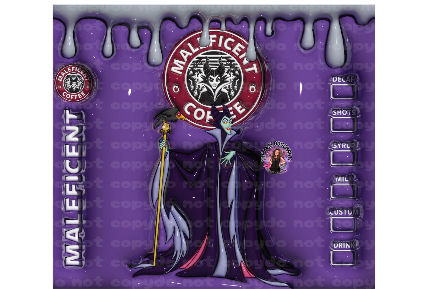 Evil Fairy Godmother Coffee Cup Sublimation Transfer