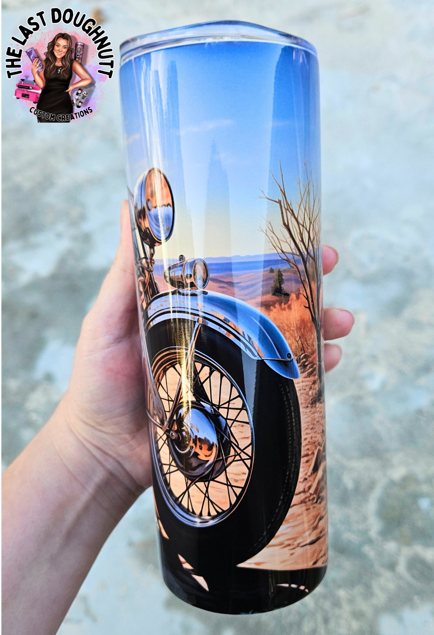 Chrome Motorcycle - 20oz Skinny Tumbler