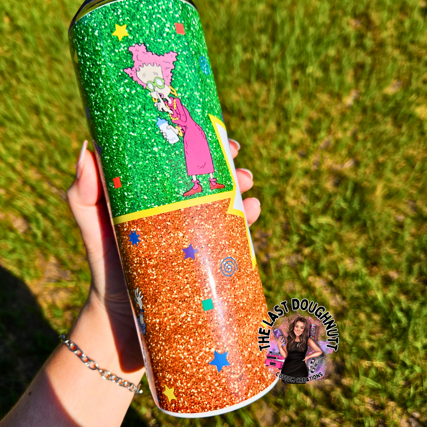 Just A 90s Mama Raising Her Rugrat - 20oz Skinny Tumbler