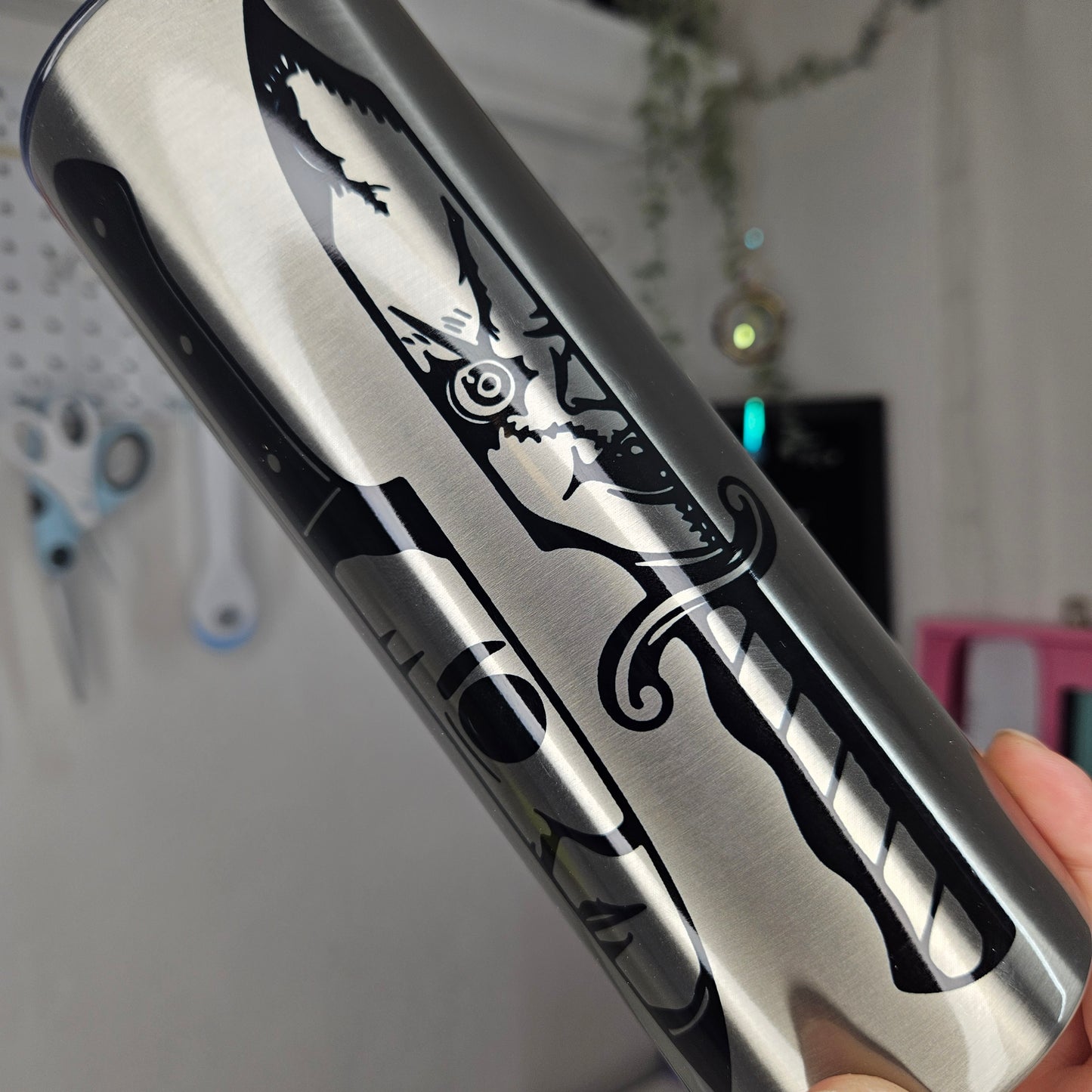 Horror Killer Knives Raw Stainless - 20oz Skinny Tumbler