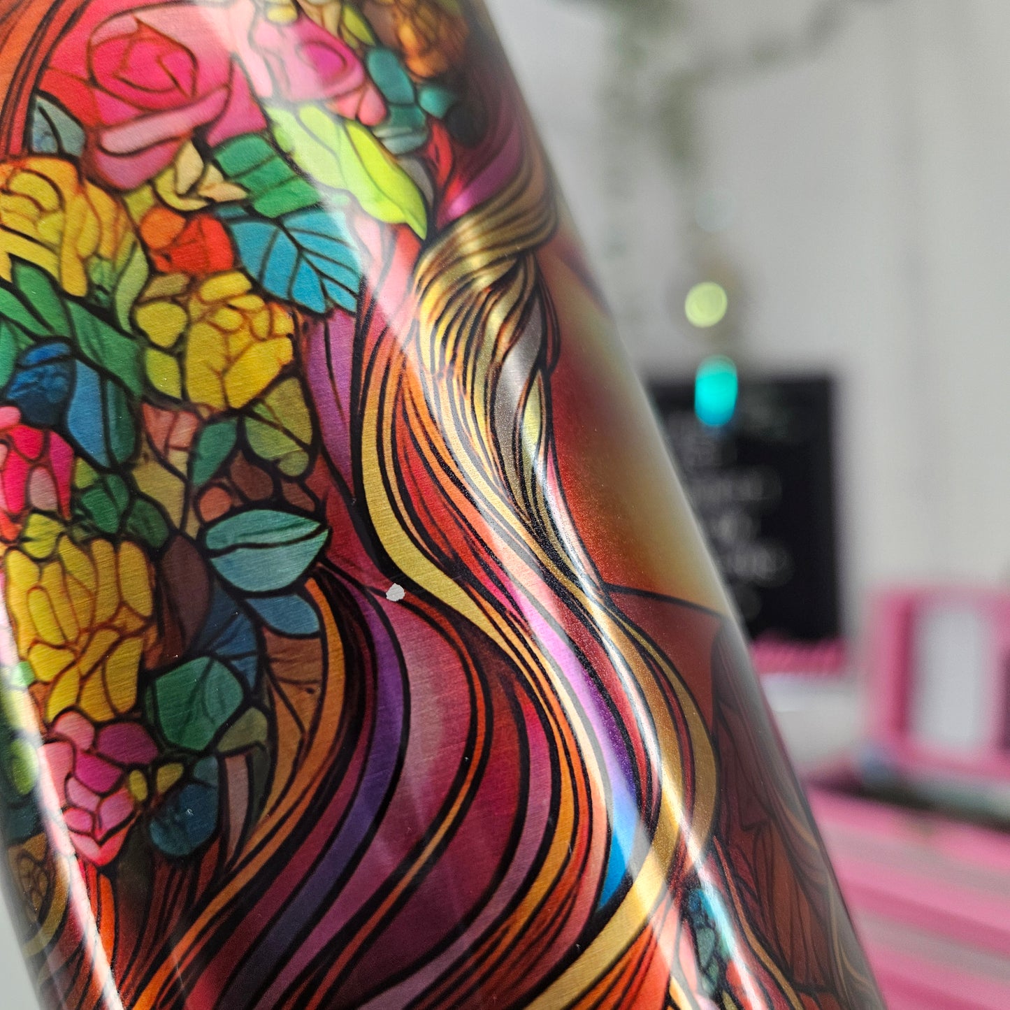 *Oopsie* Fairy Butterfly Garden Raw Stainless - 20oz Skinny Tumbler