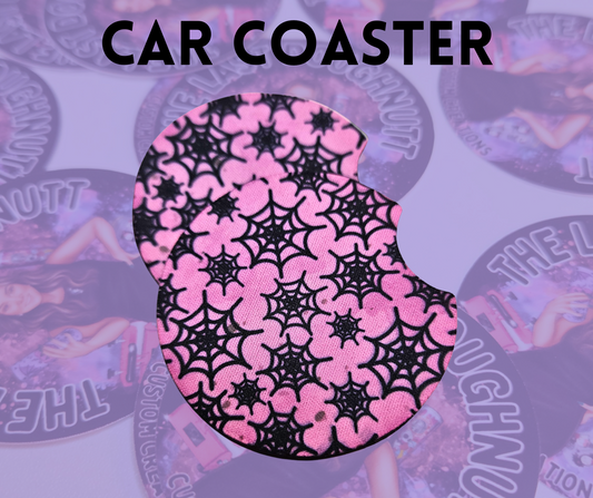 Pink Spider Web Coaster