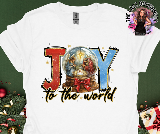 Joy To The World Classic Christmas Snowglobe T-Shirt