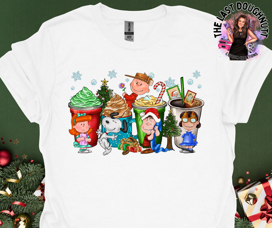 Peanut Christmas Coffee Gang T-Shirt