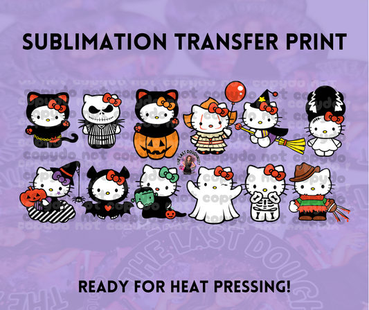 Spooky Kitty Sublimation Transfer Sheet