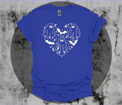 Ghostie Heart T-Shirt (White Graphic)