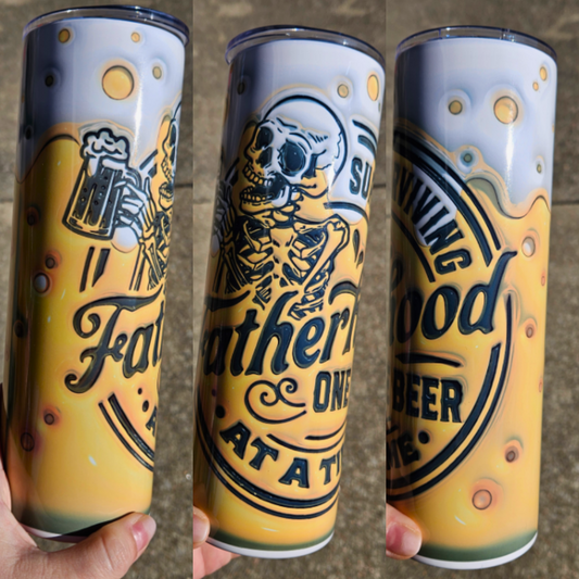 Surviving Fatherhood One Beer At A Time - 30oz Skinny Tumbler