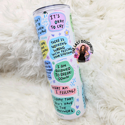 Mental Health Affirmations - 20oz Skinny Tumbler