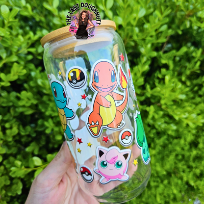 Pocket Monsters - 16oz Glass Clear Can Cup