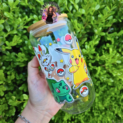 Pocket Monsters - 16oz Glass Clear Can Cup