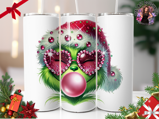 Bubble Gum Gr*nchy Christmas - 30oz Skinny Tumbler