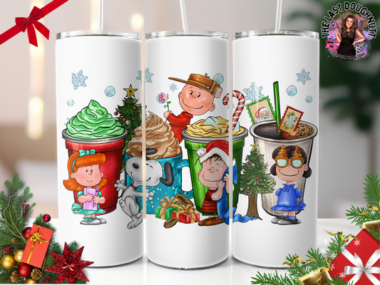 Peanut Christmas Coffee Gang - 30oz Skinny Tumbler