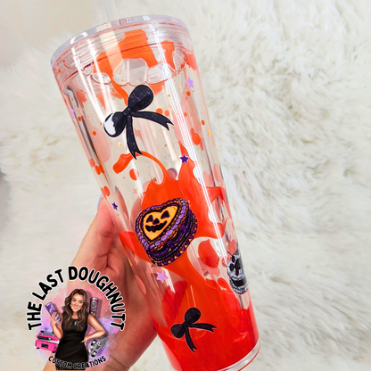 Spooky Cakes Drip Acrylic Snowglobe Tumbler