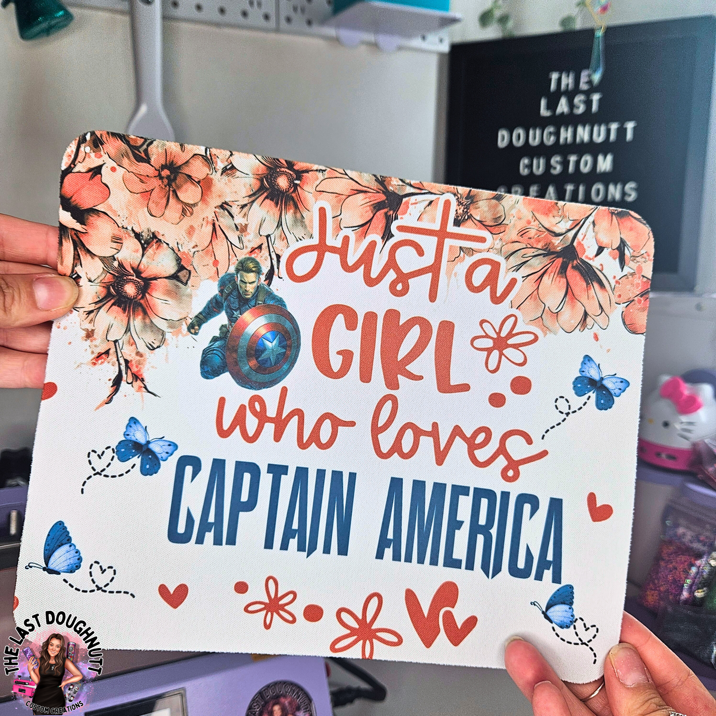 Just A Girl Who Loves Capt. America Mouse Pad