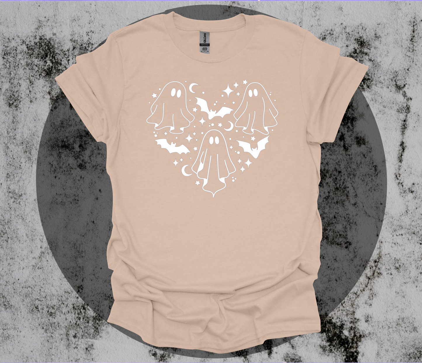 Ghostie Heart T-Shirt (White Graphic)