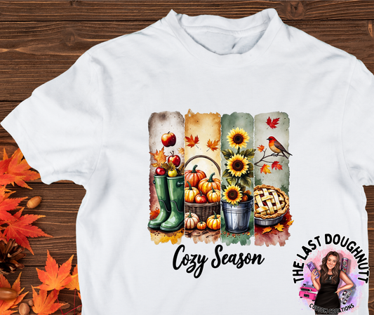 Cozy Season Fall Sunflowers T-Shirt