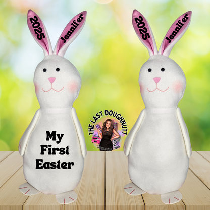 White Personalized Bunny
