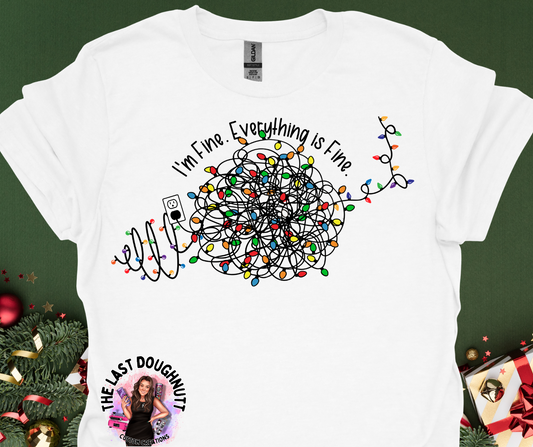 Tangled Christmas Lights (I'm fine, everything's fine!) T-Shirt