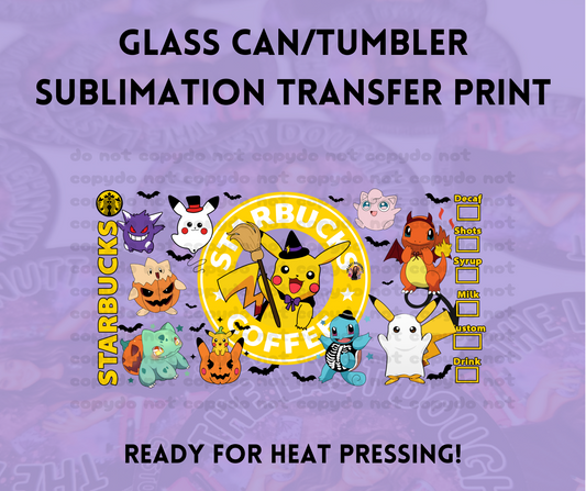 Spooky Monsters Sublimation Transfer Sheet