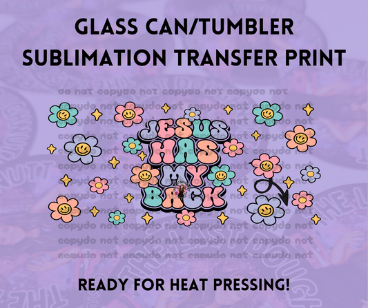 Jesus Has My Back Sublimation Transfer Sheet