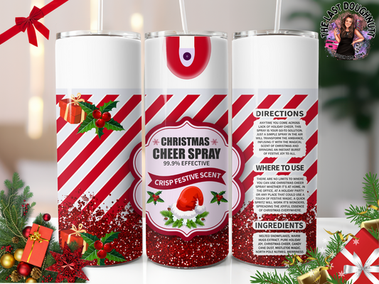 Christmas Cheer Spray - 30oz Skinny Tumbler