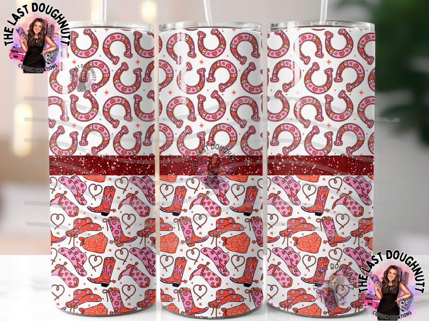 Valentine Rodeo Cowgirl Country - 30oz Skinny Tumbler