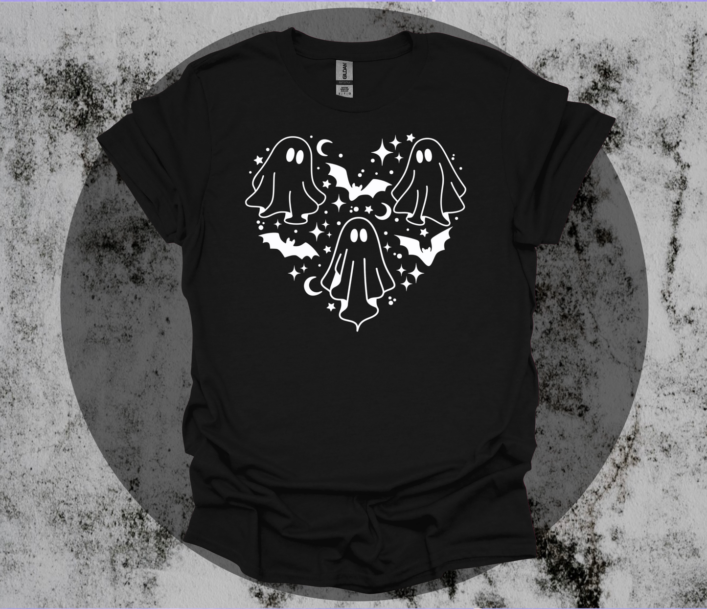 Ghostie Heart T-Shirt (White Graphic)