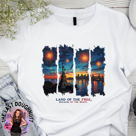 Land of The Free Because of The Brave TShirt