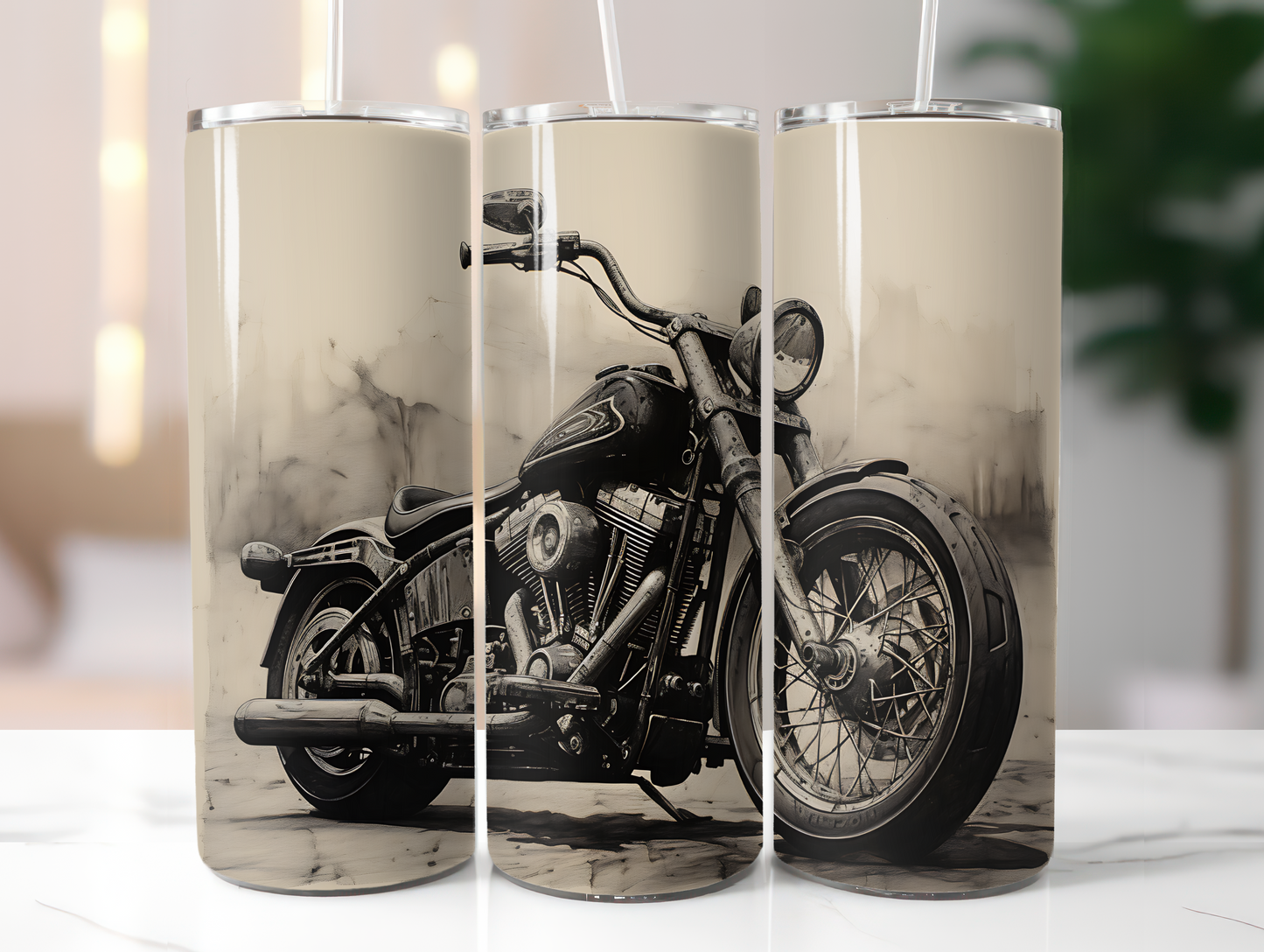 Vintage Motorcycle - 20oz Skinny Tumbler