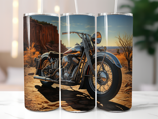 Desert Motorcycle - 20oz Skinny Tumbler