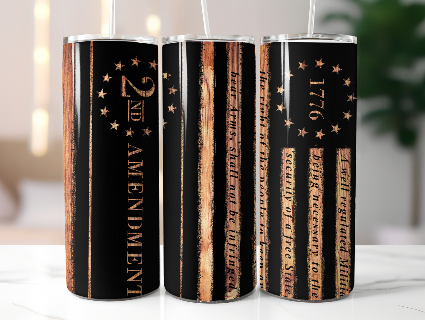 1776 2nd Amendment - 30oz Skinny Tumbler