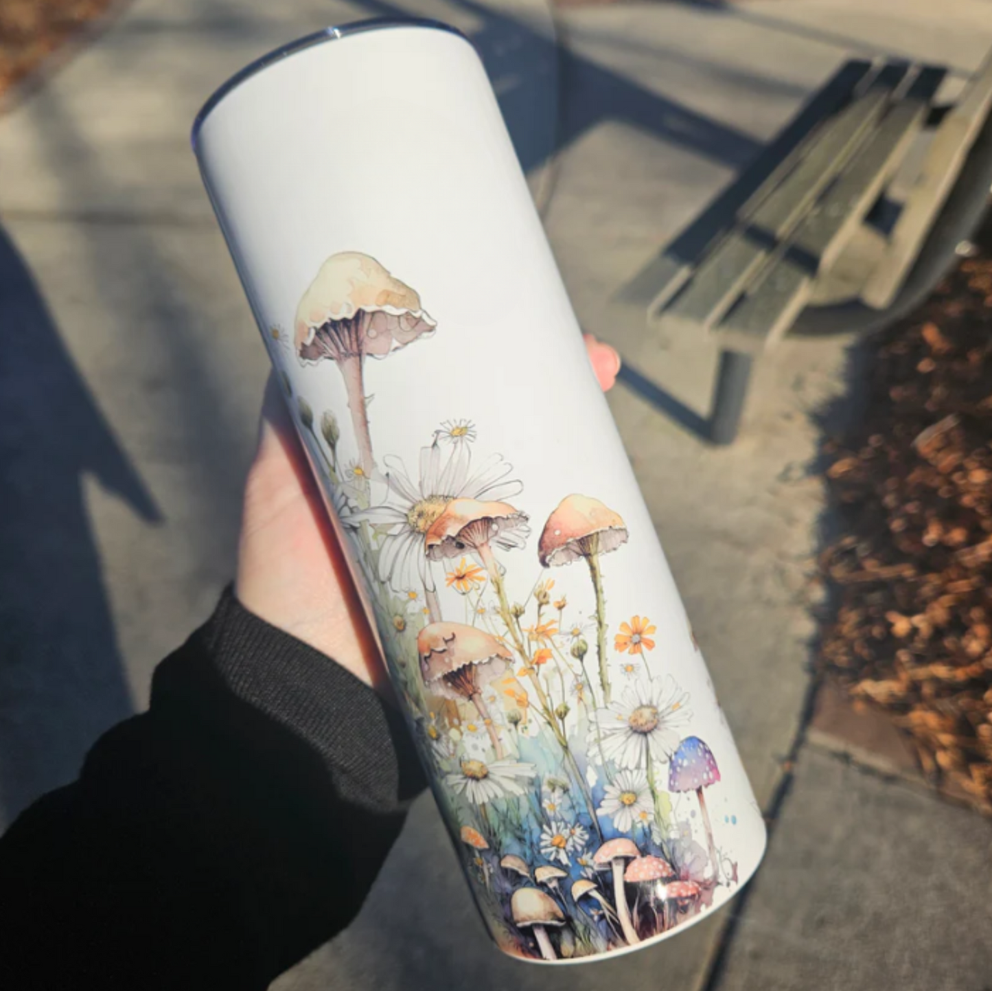 Mushroom Wildflower - 20oz Skinny Tumbler